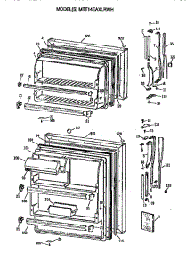 Doors parts for Ge Refrigerator MTT14EAXLRWH from AppliancePartsPros.com