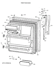 02 - Fresh Food Door parts for Ge Refrigerator MTX18EAXERAD from AppliancePartsPros.com