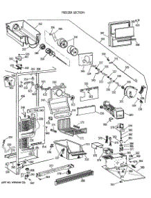 03 - Freezer Section parts for Ge Refrigerator TFH27PRTBAA from AppliancePartsPros.com