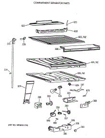 05 - Compartment Separator Parts parts for Ge Refrigerator MTX21EAXDRWH from AppliancePartsPros.com