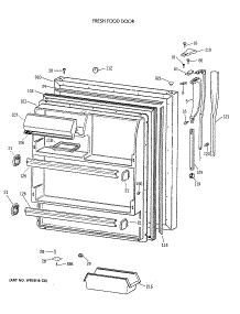 02 - Fresh Food Door parts for Ge Refrigerator MTX18EASCRWH from AppliancePartsPros.com