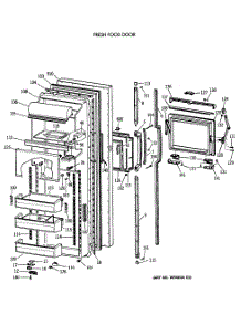 02 - Fresh Food Door parts for Ge Refrigerator TFG27ZFXAWH from AppliancePartsPros.com