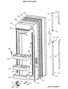 02 - Fresh Food Door parts for Ge Refrigerator TFG27PRXAWW from AppliancePartsPros.com