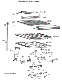 05 - Compartment Separator Parts parts for Ge Refrigerator MTX21GIXDRAA from AppliancePartsPros.com