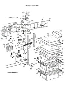 03 - Fresh Food Section parts for Ge Refrigerator TFG24JRXAWW from AppliancePartsPros.com