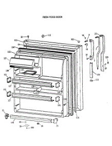 02 - Fresh Food Door parts for Ge Refrigerator TBX21MAXDRAA from AppliancePartsPros.com