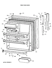 02 - Fresh Food Door parts for Ge Refrigerator TBX21JIXDRWW from AppliancePartsPros.com