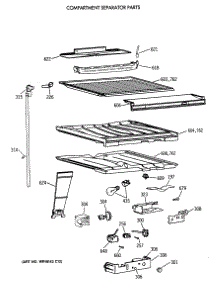 05 - Compartment Separator Parts parts for Ge Refrigerator TBX19DAXERWW from AppliancePartsPros.com