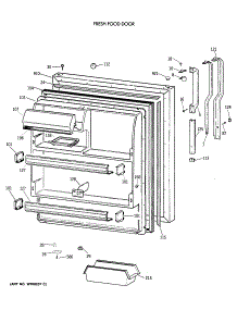 02 - Fresh Food Door parts for Ge Refrigerator TBX18MAXERAA from AppliancePartsPros.com
