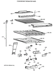 05 - Compartment Separator Parts parts for Ge Refrigerator MTX18GAXERWW from AppliancePartsPros.com