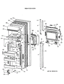 02 - Fresh Food Door parts for Ge Refrigerator TFG27PFXAWW from AppliancePartsPros.com