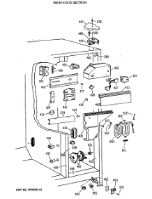 04 - Fresh Food Section parts for Ge Refrigerator TFH27PRTBBB from AppliancePartsPros.com