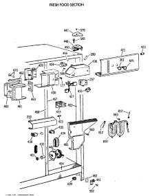 04 - Fresh Food Section parts for Ge Refrigerator TFG24ZFXAWH from AppliancePartsPros.com