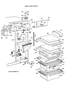 03 - Fresh Food Section parts for Ge Refrigerator TFG22JRXAWW from AppliancePartsPros.com