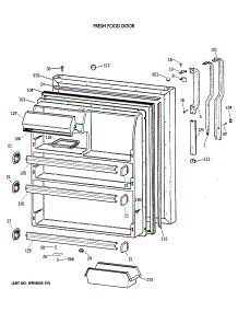 02 - Fresh Food Door parts for Ge Refrigerator TBX21DAXDRAA from AppliancePartsPros.com