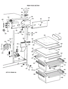 03 - Fresh Food Section parts for Ge Refrigerator MSX22GRXAAA from AppliancePartsPros.com