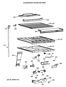 05 - Compartment Separator Parts parts for Ge Refrigerator TBH18JAXBRWW from AppliancePartsPros.com