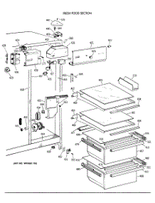 03 - Fresh Food Section parts for Ge Refrigerator MSX20GAXAWW from AppliancePartsPros.com