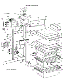 04 - Fresh Food Section parts for Ge Refrigerator MSX27DRXAWW from AppliancePartsPros.com