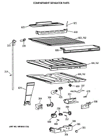 05 - Compartment Separator Parts parts for Ge Refrigerator TBX19JATCRWW from AppliancePartsPros.com