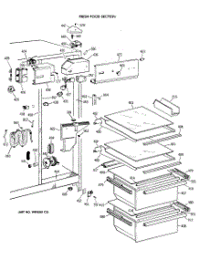 03 - Fresh Food Section parts for Ge Refrigerator MSX24KWXAAD from AppliancePartsPros.com