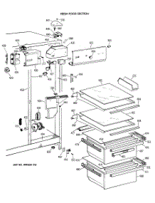 03 - Fresh Food Section parts for Ge Refrigerator MSX22GAXAAA from AppliancePartsPros.com