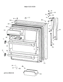 02 - Fresh Food Door parts for Ge Refrigerator MTX18GIXCRWW from AppliancePartsPros.com