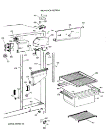 03 - Fresh Food Section parts for Ge Refrigerator MSX19LAXAWH from AppliancePartsPros.com