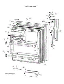 02 - Fresh Food Door parts for Ge Refrigerator MTX18BAXCRAD from AppliancePartsPros.com