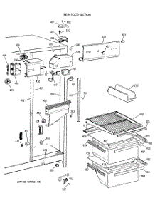 03 - Fresh Food Section parts for Ge Refrigerator MSX20BAXAWH from AppliancePartsPros.com