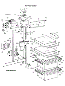 03 - Fresh Food Section parts for Ge Refrigerator MSX22KWXAWH from AppliancePartsPros.com