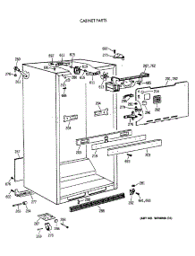 03 - Cabinet Parts parts for Ge Refrigerator TBX18MAXCRWW from AppliancePartsPros.com