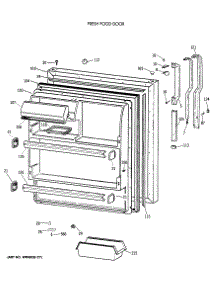 02 - Fresh Food Door parts for Ge Refrigerator TBX18SIXCLWW from AppliancePartsPros.com