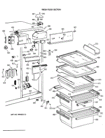 04 - Fresh Food Section parts for Ge Refrigerator TFX27ZRXABB from AppliancePartsPros.com