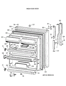 02 - Fresh Food Door parts for Ge Refrigerator TBX19JIXCRAA from AppliancePartsPros.com