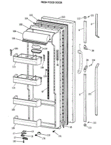 02 - Fresh Food Door parts for Ge Refrigerator TPG21PRXAWW from AppliancePartsPros.com