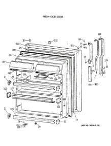 02 - Fresh Food Door parts for Ge Refrigerator TBX19MAXCRAA from AppliancePartsPros.com