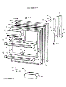 02 - Fresh Food Door parts for Ge Refrigerator TBX18JIXCRWW from AppliancePartsPros.com