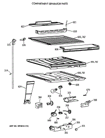 05 - Compartment Separator Parts parts for Ge Refrigerator TBX18SAXCLAA from AppliancePartsPros.com
