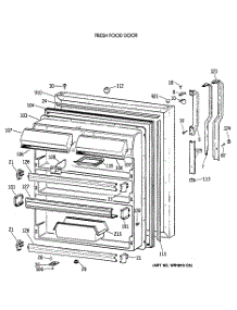 02 - Fresh Food Door parts for Ge Refrigerator TBX19DAXCRAA from AppliancePartsPros.com
