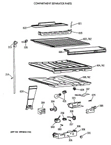 05 - Compartment Separator Parts parts for Ge Refrigerator TBX19MAXCRAA from AppliancePartsPros.com