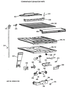 05 - Compartment Separator Parts parts for Ge Refrigerator TBX19DAXCRAA from AppliancePartsPros.com