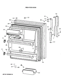 02 - Fresh Food Door parts for Ge Refrigerator TBT18DAXBRWW from AppliancePartsPros.com