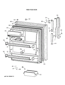 02 - Fresh Food Door parts for Ge Refrigerator TBT18JAXBRWW from AppliancePartsPros.com