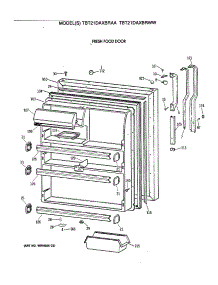 02 - Fresh Food Door parts for Ge Refrigerator TBT21DAXBRWW from AppliancePartsPros.com