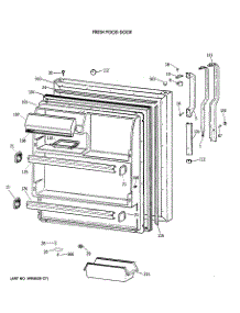 02 - Fresh Food Door parts for Ge Refrigerator TBT18SAXBRWW from AppliancePartsPros.com