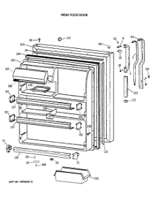 02 - Fresh Food Door parts for Ge Refrigerator TBT24JAXBRAA from AppliancePartsPros.com