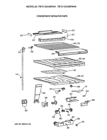 05 - Compartment Separator Parts parts for Ge Refrigerator TBT21DAXBRWW from AppliancePartsPros.com