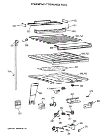 05 - Compartment Separator Parts parts for Ge Refrigerator TBT18SAXBRWW from AppliancePartsPros.com