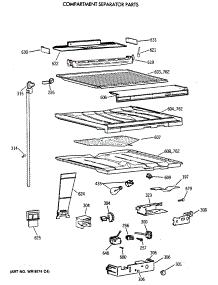 05 - Compartment Separator Parts parts for Ge Refrigerator TBT24JAXBRAA from AppliancePartsPros.com